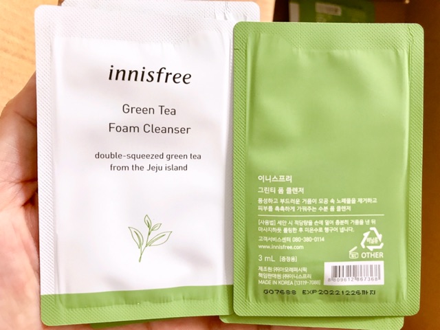 Sample Sữa rửa mặt Innisfree Green Tea Foam Cleanser - 3ml | BigBuy360 - bigbuy360.vn