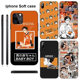Ốp điện thoại mềm hình Haikyuu Yuu Nishinoya thích hợp cho iPhone X Xs Max XR 6 6s 7 8 Plus 5 5s SE 2020 6+ 6s+ 7+ 8+