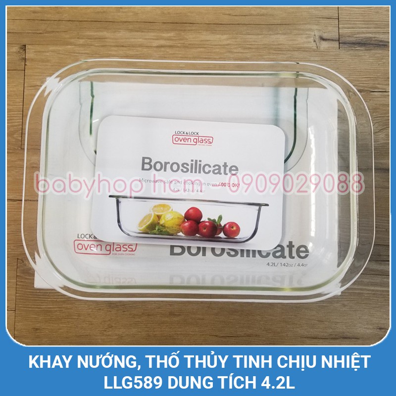 Khay nướng, thố thủy tinh chịu nhiệt cao cấp Lock&Lock LLG580 LLG581 LLG582 LLG587 LLG588 LLG589 - TRUCANHSG