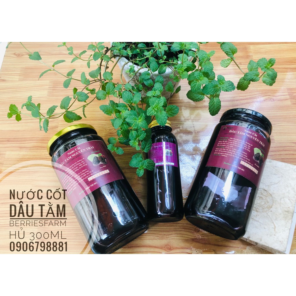 Thùng từ 5 hủ Dâu tằm ngâm đường vàng hủ 300ml thuỷ tinh| Berriesfarm