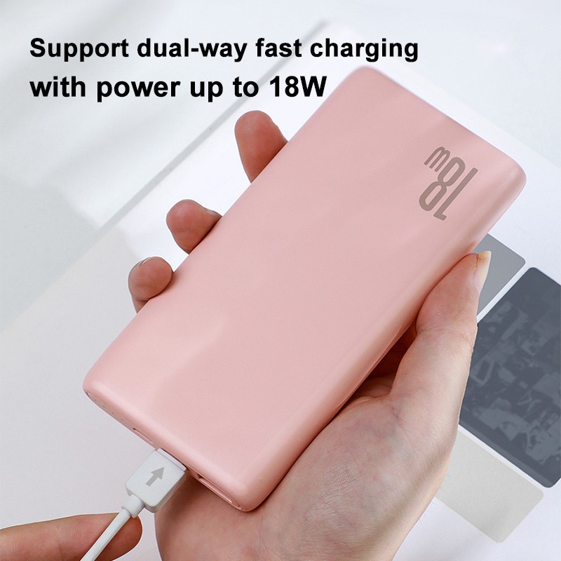 [ PD +QC 18W ] Pin dự phòng sạc nhanh Baseus Bipow 10000mAh PD/QC 18W (Powerdelivery / Quick Charge Power Bank ) | WebRaoVat - webraovat.net.vn