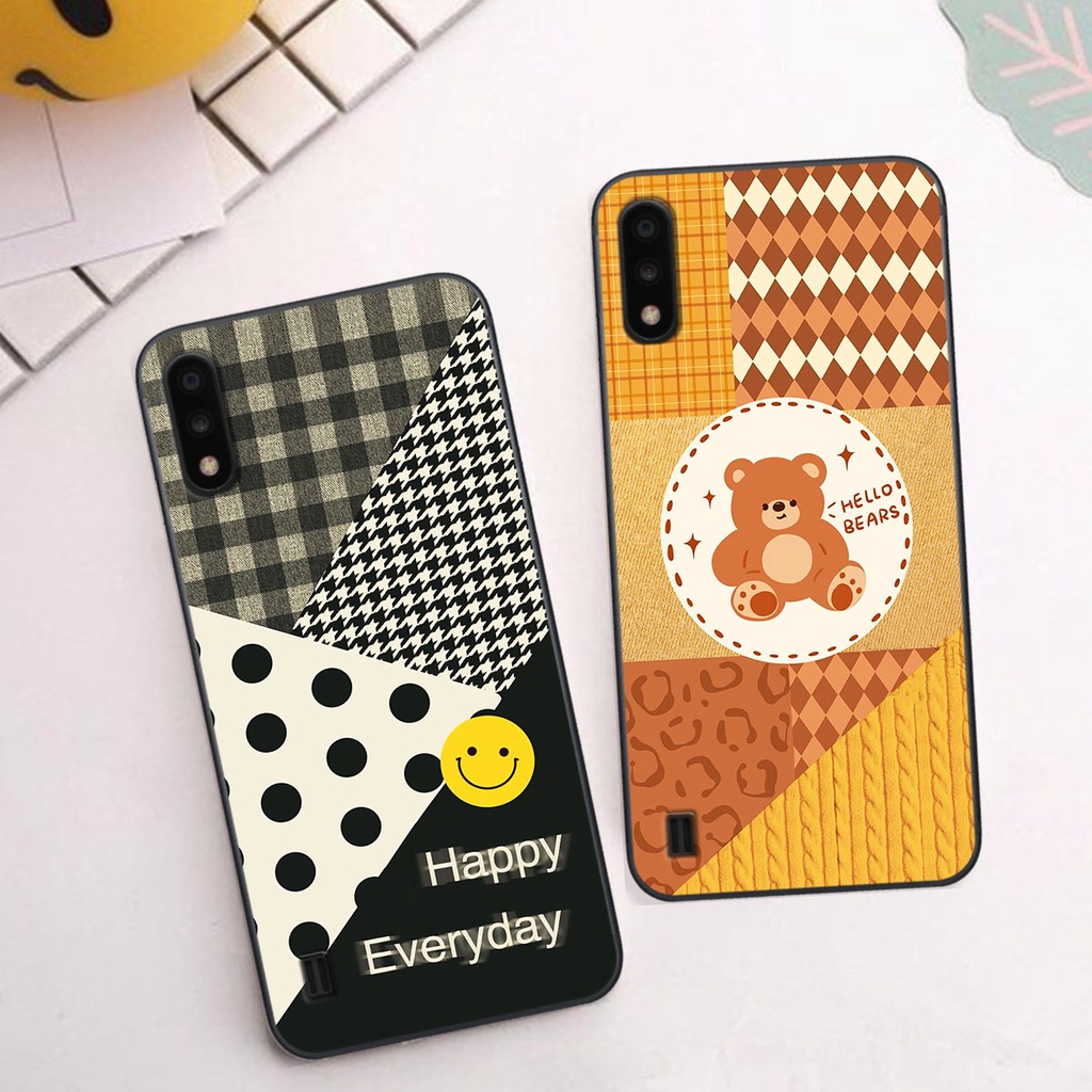 Ốp lưng Samsung A01 happy day, gấu bear dễ thương - BỀN - ĐẸP -BAO GIÁ TOÀN THỊ TRƯỜNG