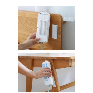 Bộ miếng dán ổ cắm điện , giá đỡ treo tường tiện dụng, móc treo đồ