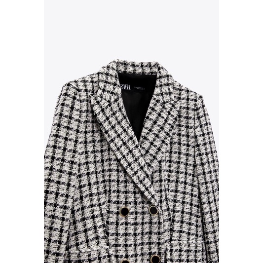 Order áo khoác ZARA auth tuồn mùa đông mới của phụ nữ kẻ sọc dáng dài giản dị | BigBuy360 - bigbuy360.vn