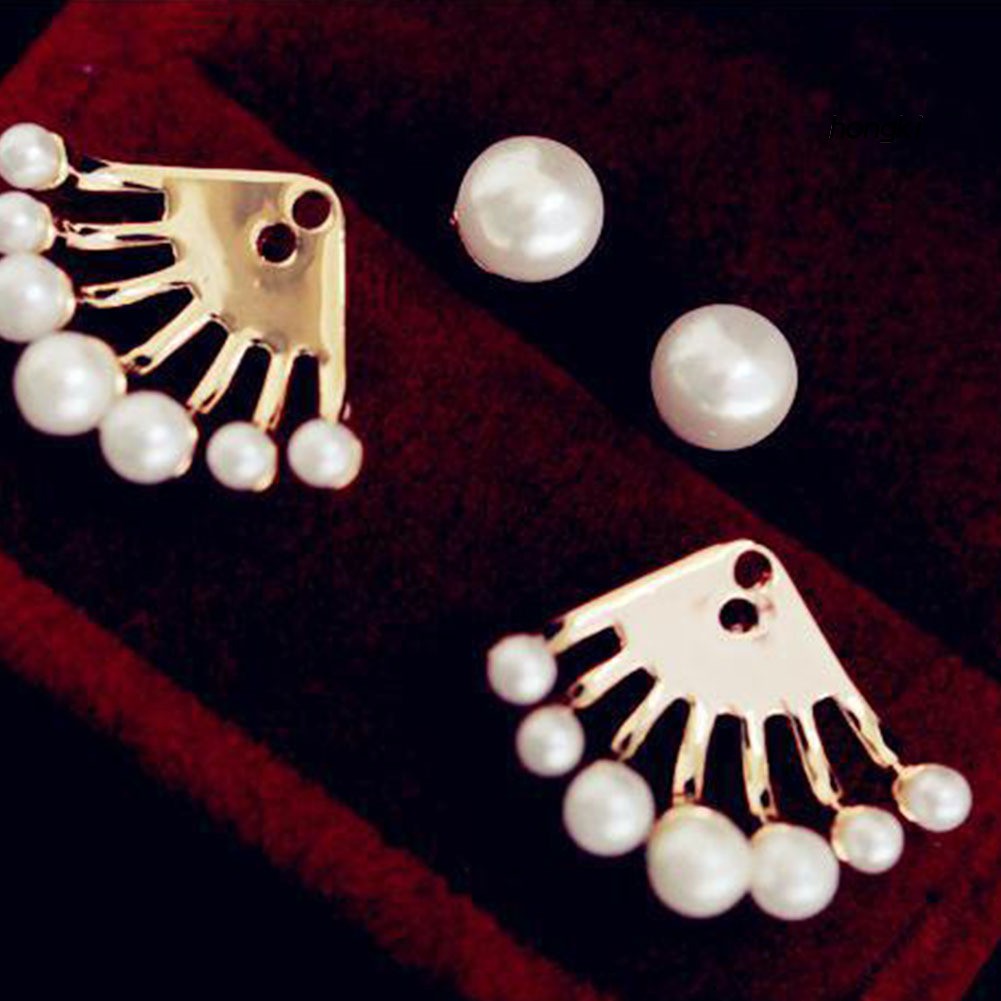 Đôi khuyên tai đính ngọc trai nhân tạo thời trang cho nữ