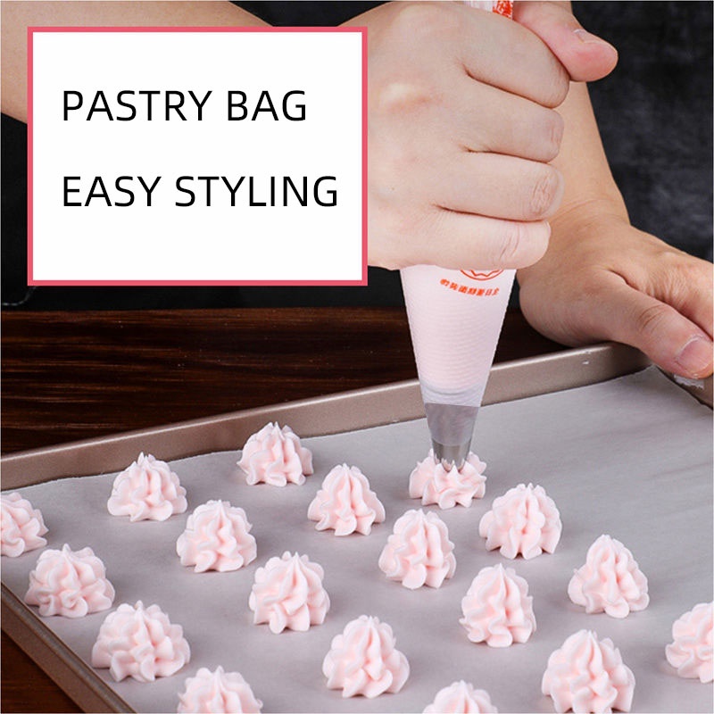 Bộ Dụng Cụ Làm Túi Đựng Kem / Bánh Quy Chất Liệu Cấp Thực Phẩm Dày Dặn Tiện Dụng Cho Bé