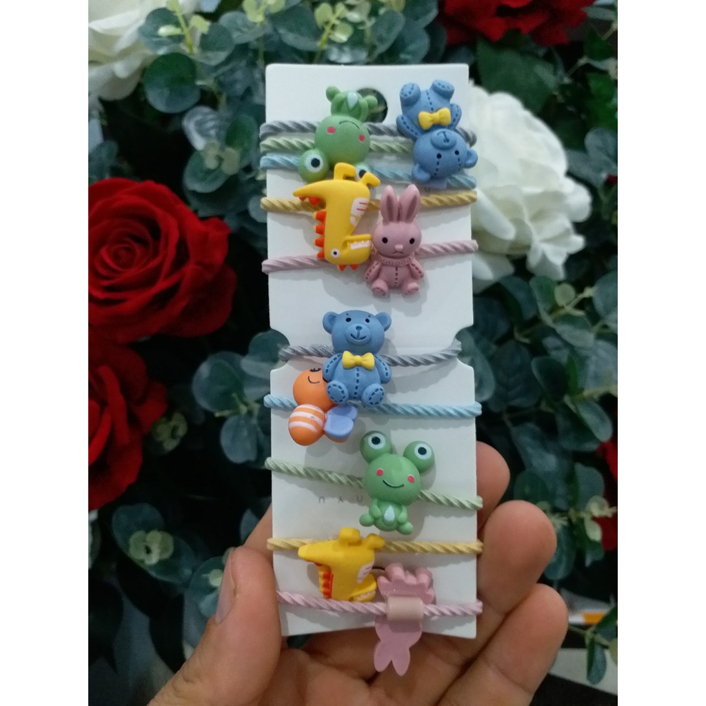Set 10 dây buộc tóc cho bé gái hình ngộ nghĩnh đáng yêu