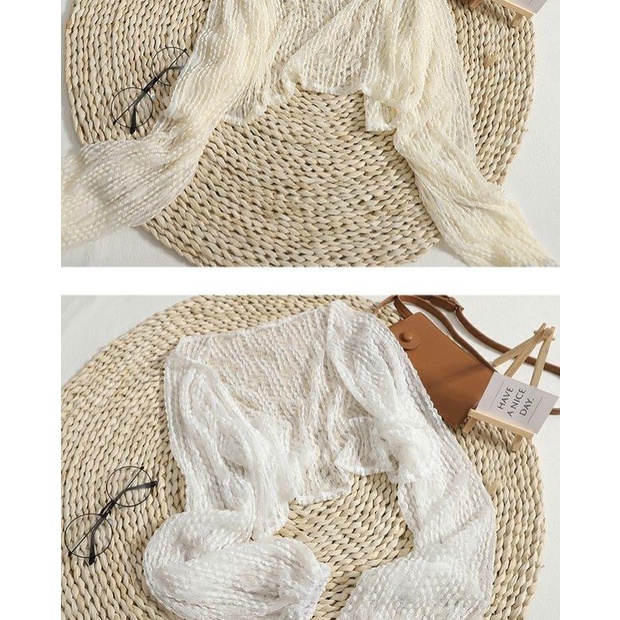 Áo Khoác Ren Mỏng Dáng Ngắn Thời Trang Mùa Hè Hàng Mới Dành Cho Nữ 2023