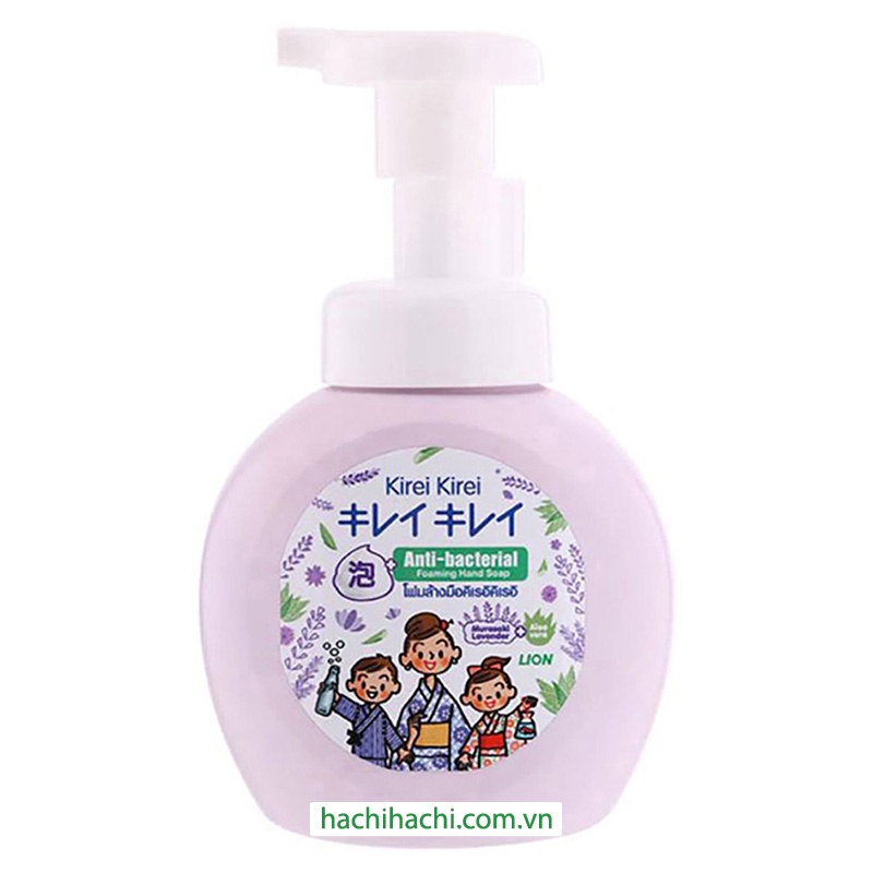 Dung dịch rửa tay Kirei Kirei (Lion) hương Lavender 250ml - Hachi Hachi Japan Shop