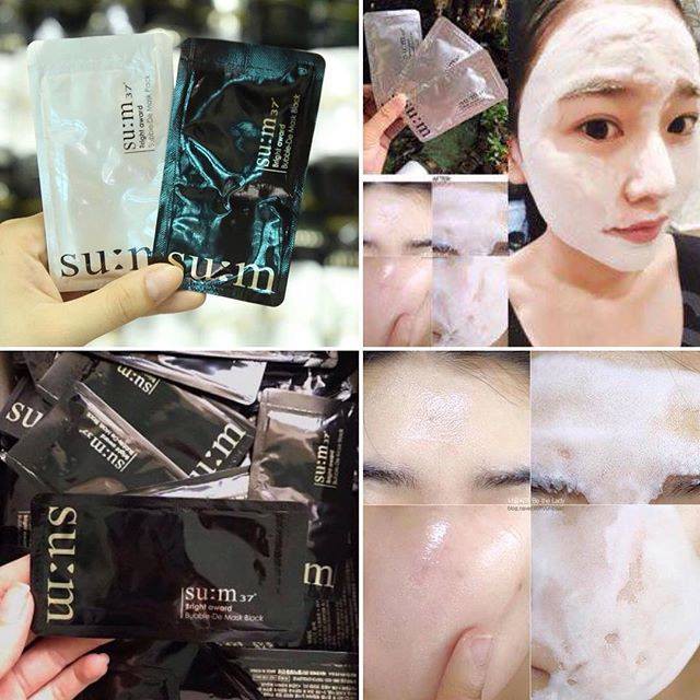 Mặt nạ thải độc sủi bọt Su:m 37 White Award Bubble De Mask