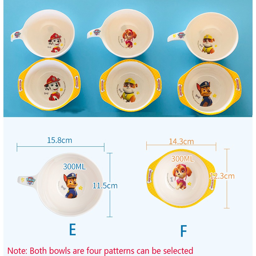 Bộ Đồ Dùng Ăn Dặm Hoạ Tiết Hình Chó Cứu Hộ Paw Patrol Cho Bé