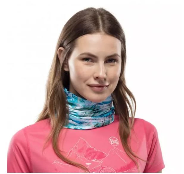 Khăn chạy bộ đa năng Buff CoolNet® UV+ Tubular Makrana Sky Blue