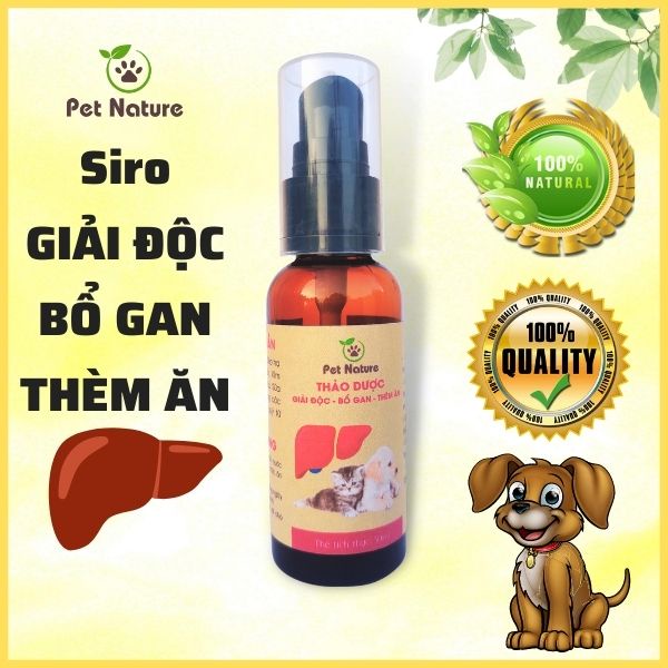Siro bổ gan thận, kích thích chó mèo thèm ăn cao cấp PET NATURE