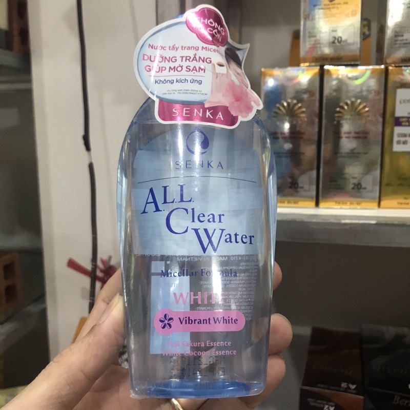 Nước tẩy trang dưỡng trắng Senka All Clear Water Micellar Formula
