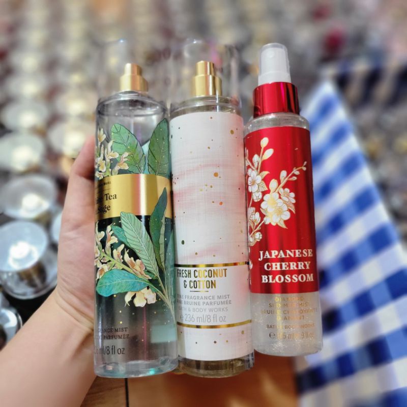 [Mỹ - Canada] Xịt Thơm Toàn Thân Body Mist Bath &amp; Body Works Fine Fragrance Mist Travel &amp; Full Size 75 236 ML