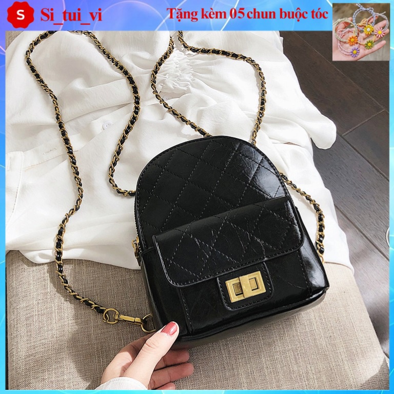 Balo Trần Trám Da Đeo Vai Thời Trang Du Lịch Cao Cấp Nữ Đi Học Phong Cách Hàn Quốc - BL023