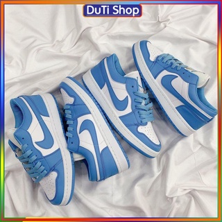 Giày sneaker Jordan 1 thấp cổ xanh dương, Giày thể thao Jd1 low xanh dương nam nữ full box-Dustisop95