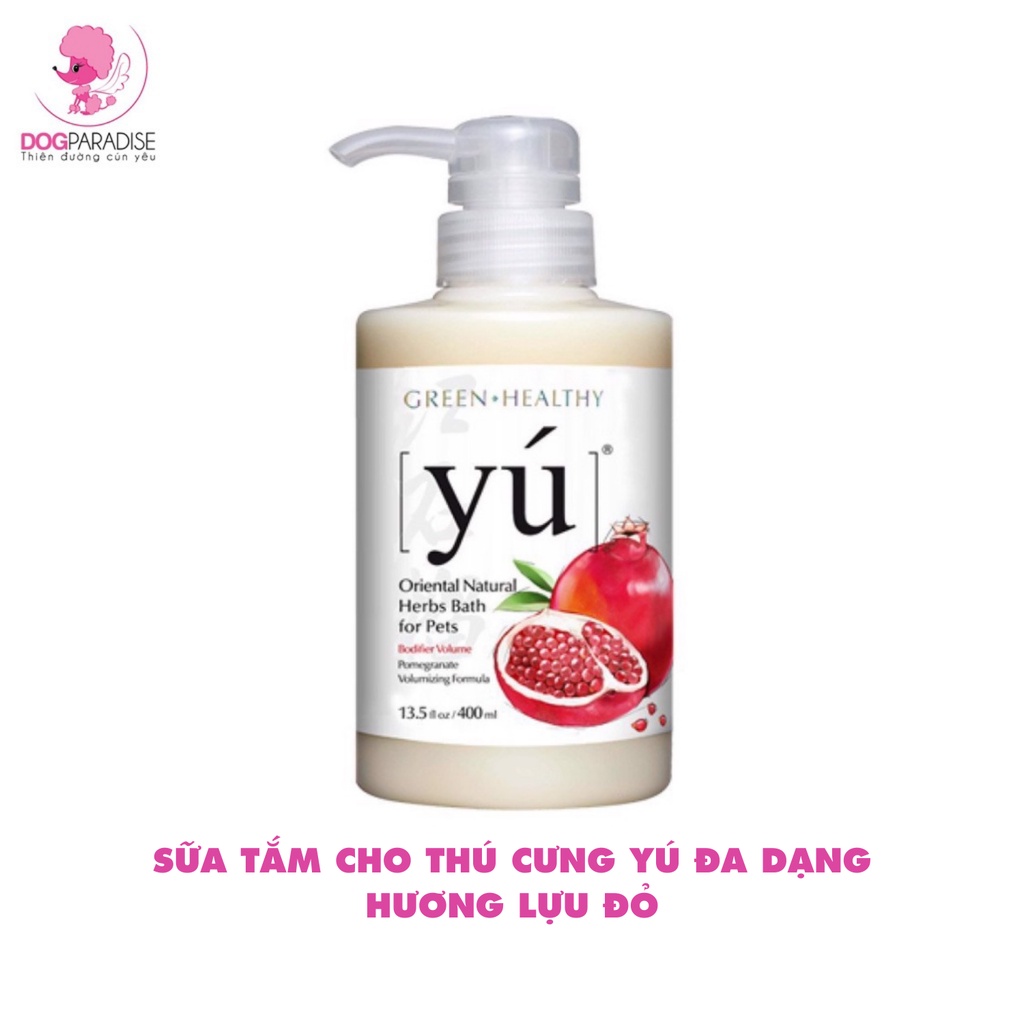 Sữa tắm cho thú cưng Yú đa dạng hương thơm chiết xuất từ thiên nhiên 400ml - Dog Paradise