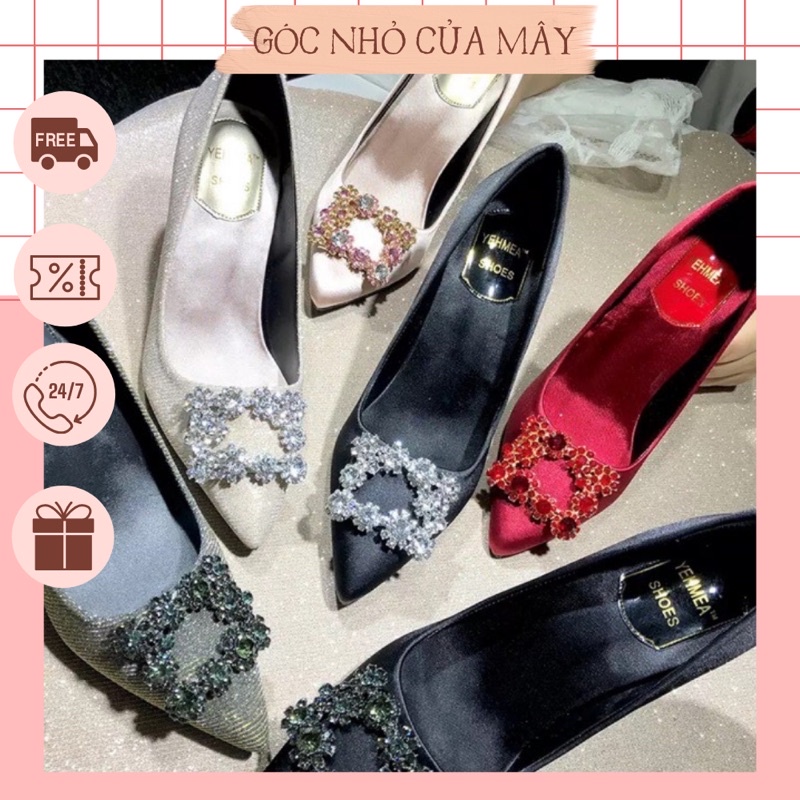 Giày cao gót đính đá GNCM