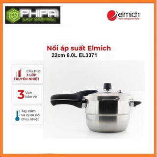 Nồi Áp Suất Inox 304 Elmich 20cm 4.0L EL3369, Elmich 22cm 5.5L EL3371