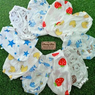 Quần đùi chục cotton giấy cho bé
