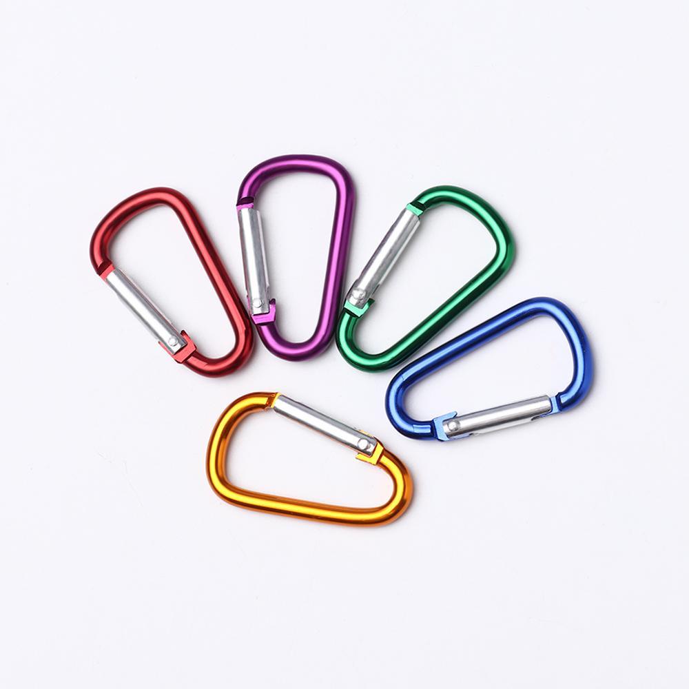 Set 5 / 10 Móc Khóa Carabiner Bằng Hợp Kim An Toàn Cho Hoạt Động Thể Thao Ngoài Trời