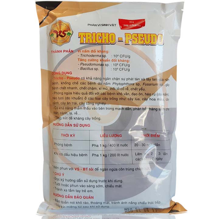 TRICHO-PSEUDO: Vi Nấm Đối Kháng Phòng Ngừa Héo Xanh, Thối Rễ, Xì Mủ - GÓI 1KG