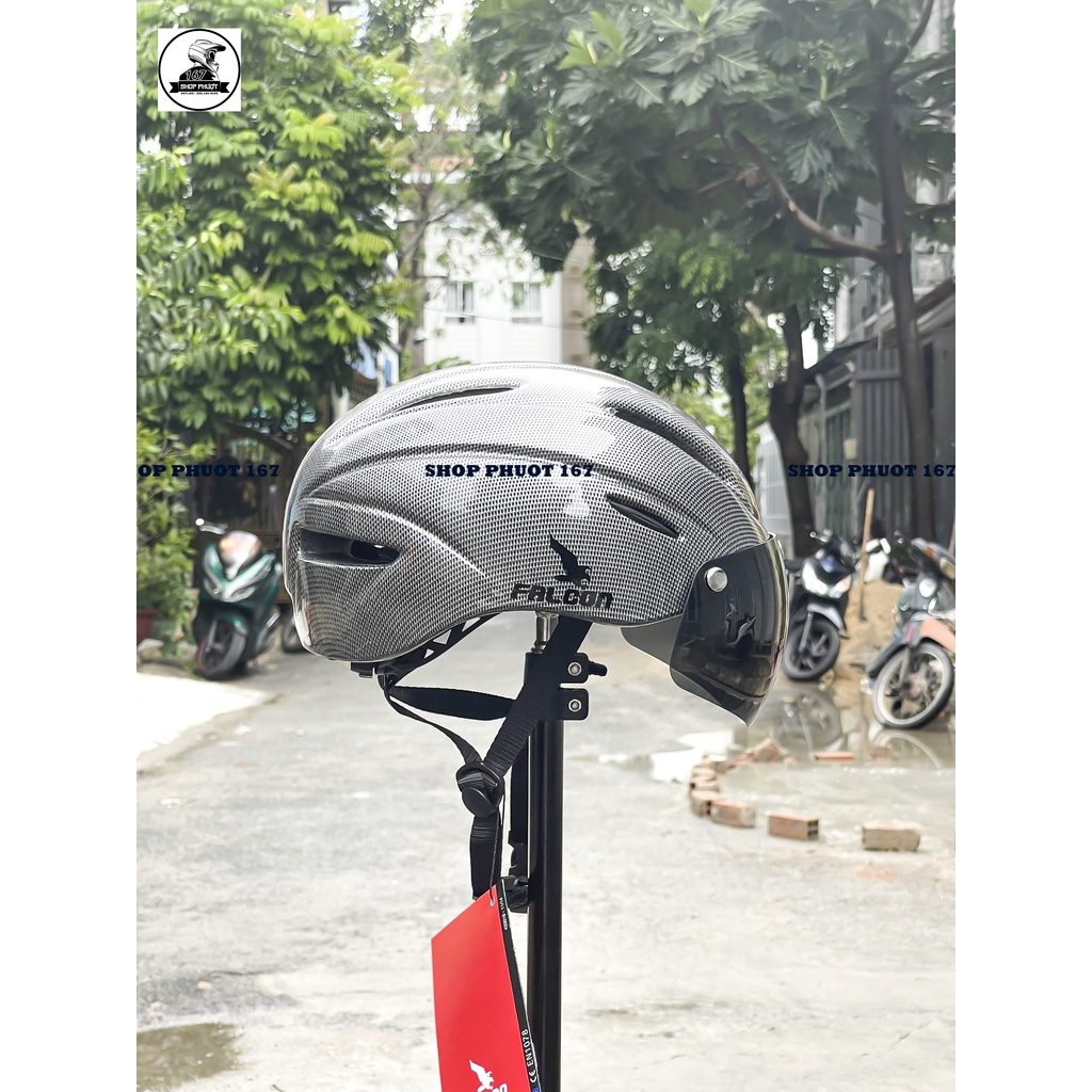 ( Tặng hộp đựng nón) NÓN THỂ THAO FALCON CITY CÓ KÍNH ĐỦ MẪU CHÍNH HÃNG 2022