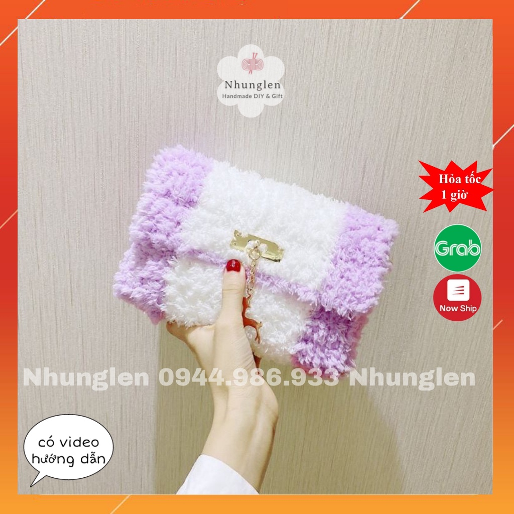 Túi Len Tự Đan Phối Màu - Phụ Kiện Đan Túi [Có video hướng dẫn]