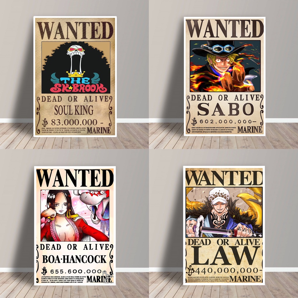Tấm Postcard Cao Cấp Anime One Piece Wanted