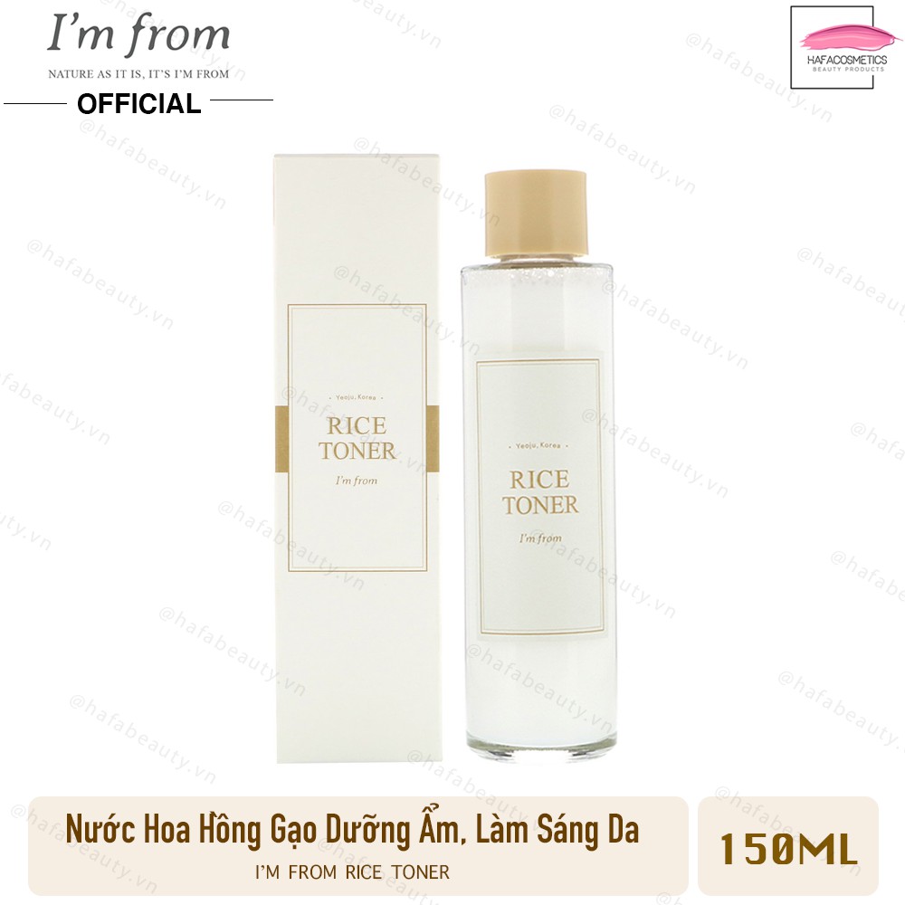 Nước hoa hồng cấp ẩm, dưỡng sáng da chiết xuất gạo I'm from Rice Toner 150ml _ I'm From Chính Hãng