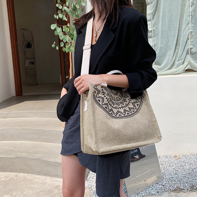 Túi Xách Canvas Tái Sử Dụng Nhiều Lần Thời Trang Cho Nữ