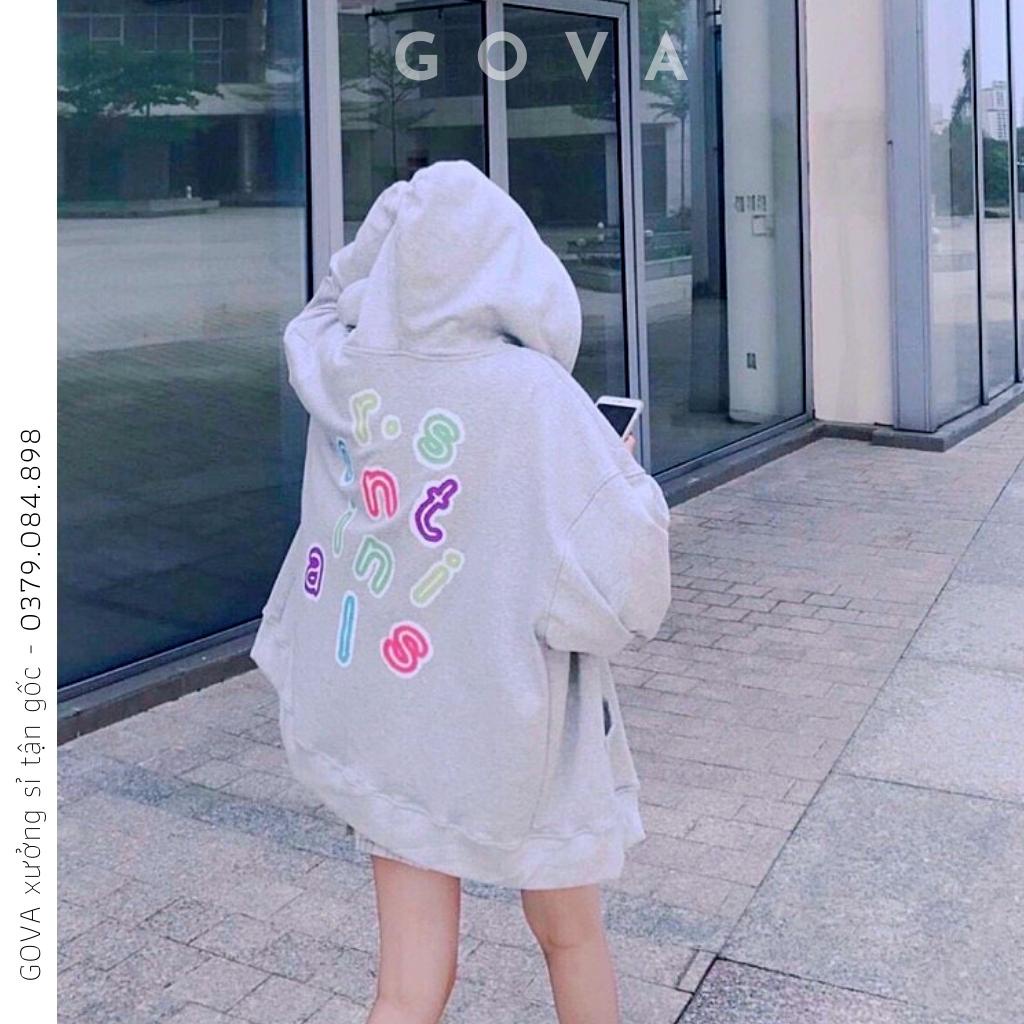 Áo khoác nỉ ❤️ Hoodie Dây Kéo SENTI Ulzzang form rộng Unisex bông 2 lớp trẻ trung GOVA