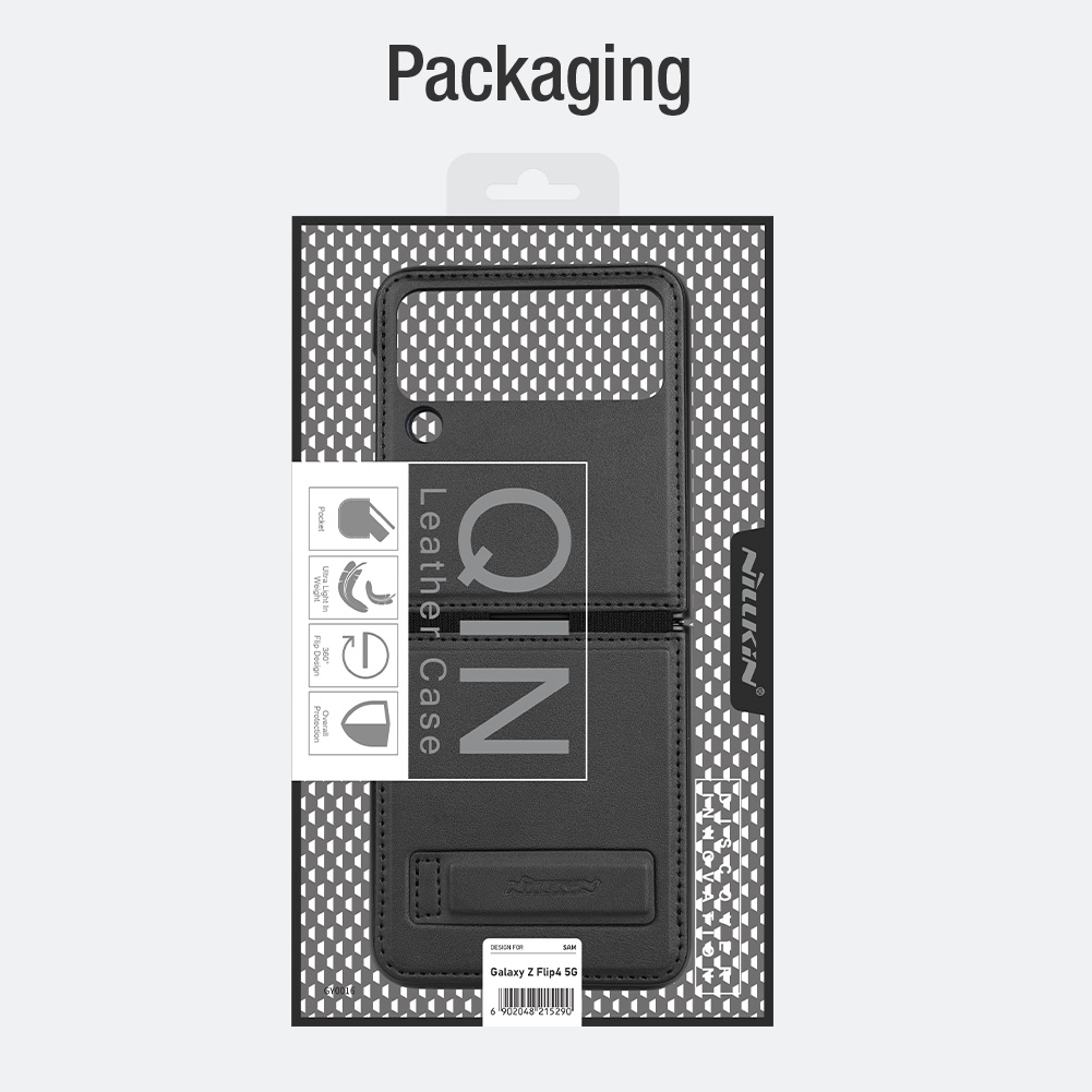 Bao da điện thoại Nillkin QIN Pro dạng gập chống sốc cao cấp cho Samsung Galaxy Z Flip 4