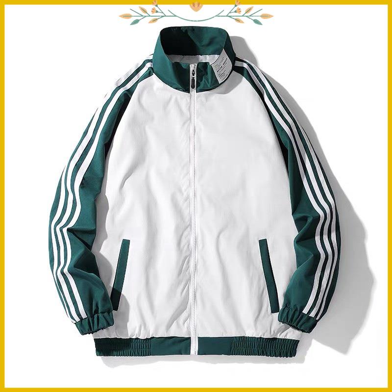 Áo khoác dù nam nữ áo Bomber Chất dù 3 sọc cánh tay thể thao khóa kéo thời trang nam nữ unisex phong cách Hàn quốc D55