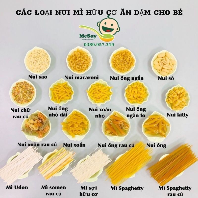 Nui hữu cơ BioItalia cho bé ăn dặm 100gr