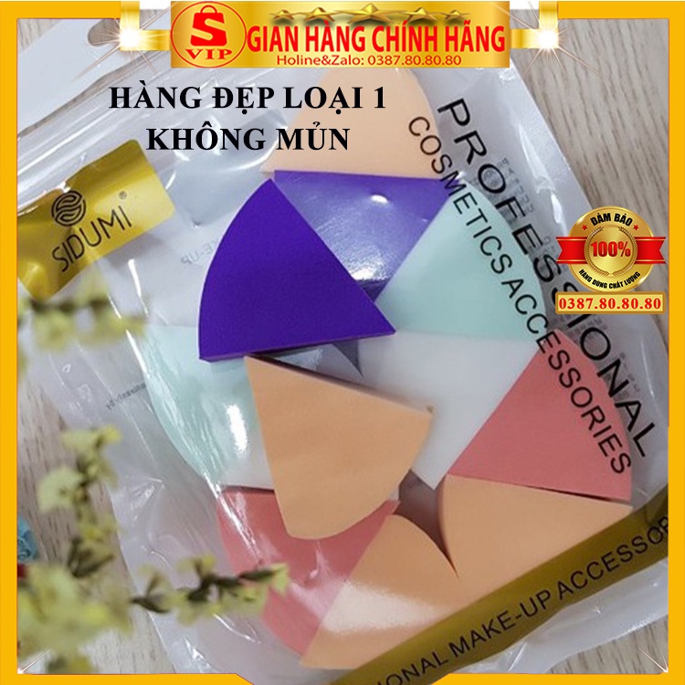 Set 20 miếng bông mút trang điểm tam giác đánh tán cushion phấn nước kem nền bb cc cream chính hãng Sidumi hàn quốc xịn