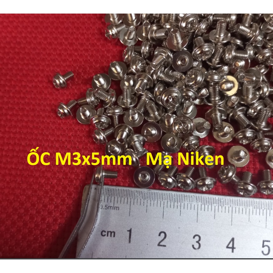Ốc M3 mạ niken đen dài 5mm M3x5 M3x10 M3x20 ốc bắt main nắp case hdd ssd quạt rad tản nhiệt