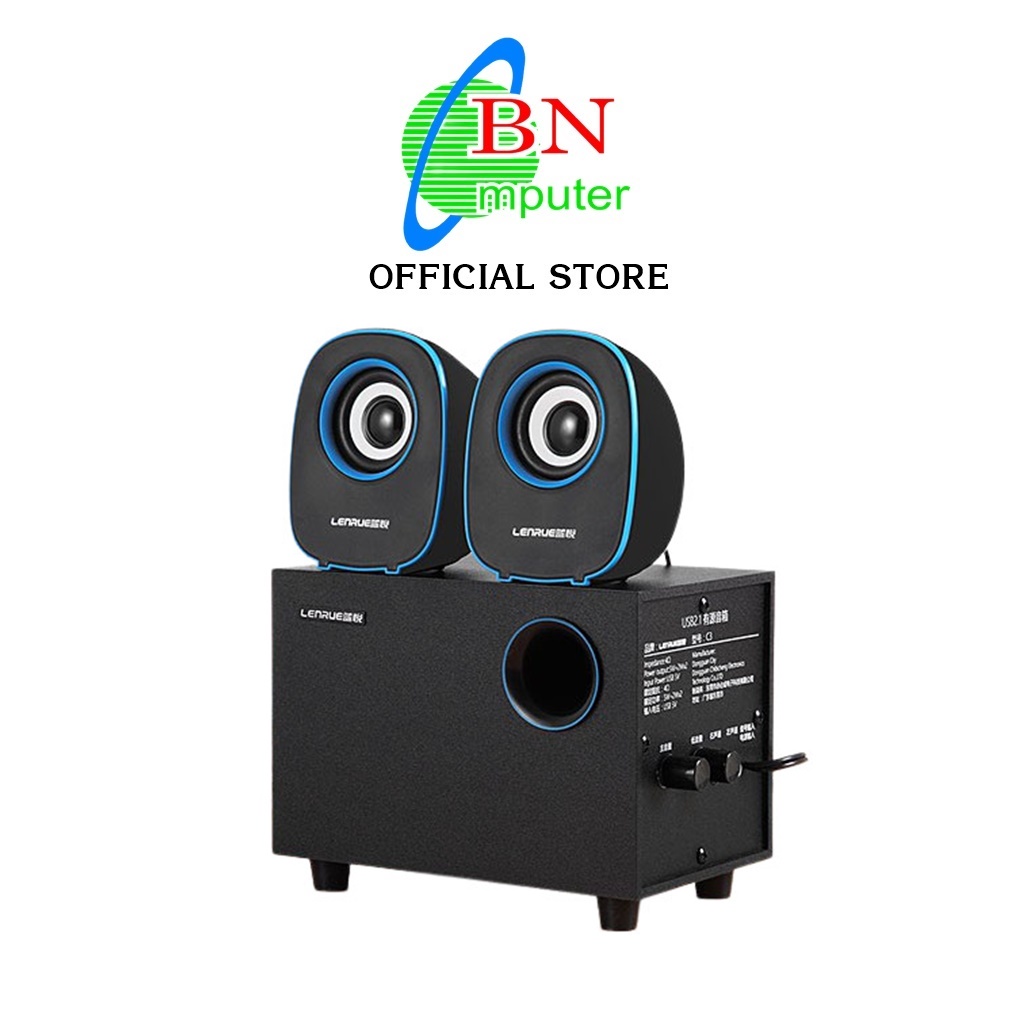 Loa vi tính 2.1 LENRUE C3 super bass, loa dành cho máy tính giá rẻ