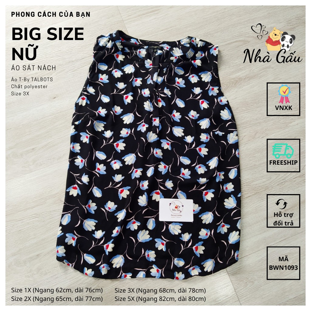 Bigsize nữ áo sát nách BWN1093