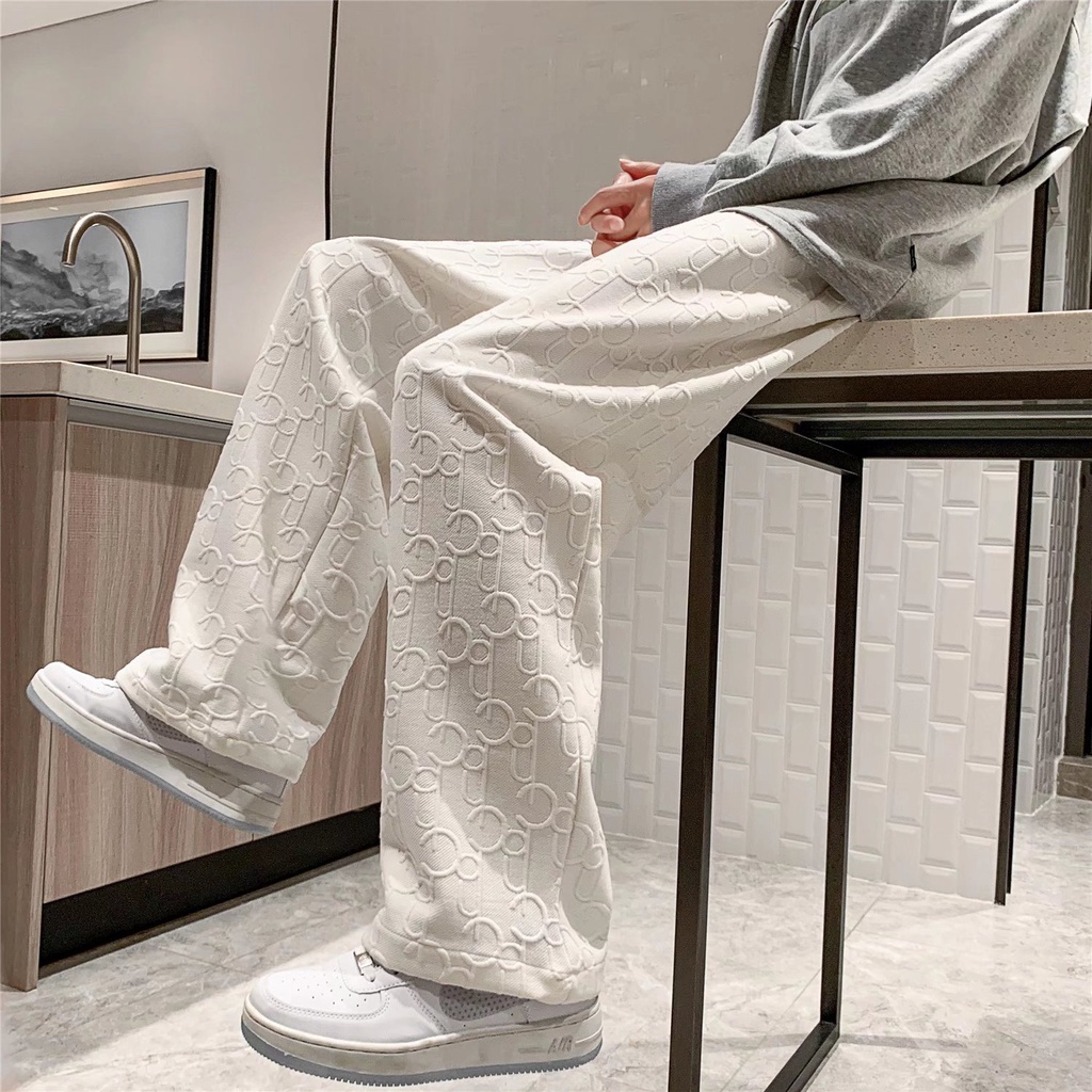 Quần harem ống rộng màu trơn thời trang xuân hè thoải mái dành cho nam