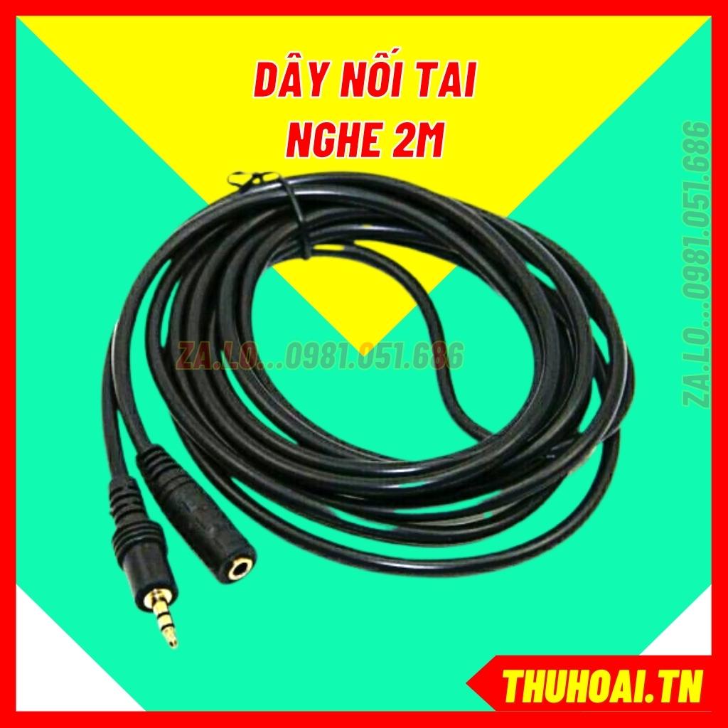 Dây nối dài tai nghe loại 2m jack đầu 3.5 livestream cao cấp bảo hành 6 tháng cho âm cực hay và chân thực