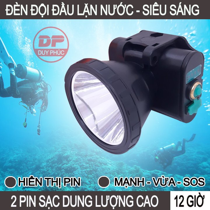 ĐÈN PIN ĐỘI ĐẦU LED ND- 530 HÀNG THÁI - SIÊU SÁNG 2000W – LẶN NƯỚC – 2 PIN