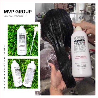 Hấp Keratin KASIBAO KSB BRAZIL Thủy Phân Phục Hồi Tóc Hư Tổn Nặng 1000ml