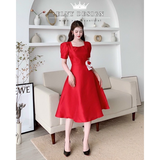 Váy dự tiệc vải tacta anna dress by elvy design