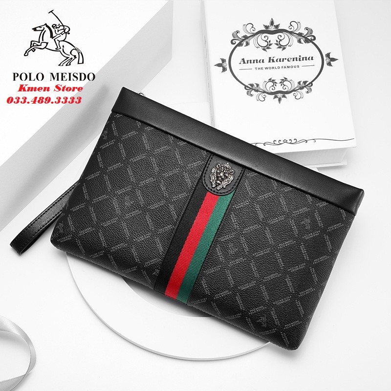 Ví Cần Tay Nam Clutch Nam Hàng Hiệu Cao Cấp POLO MEISDO Sang Trọng Đẳng Cấp PL01