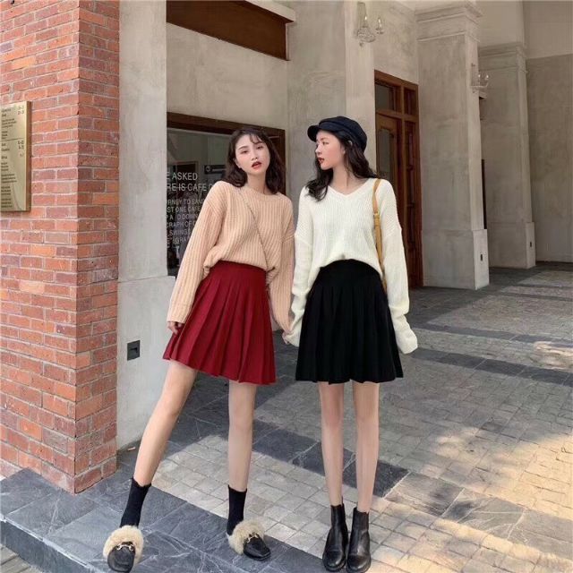 Chân váy len xếp li hàng Quảng Châu | BigBuy360 - bigbuy360.vn