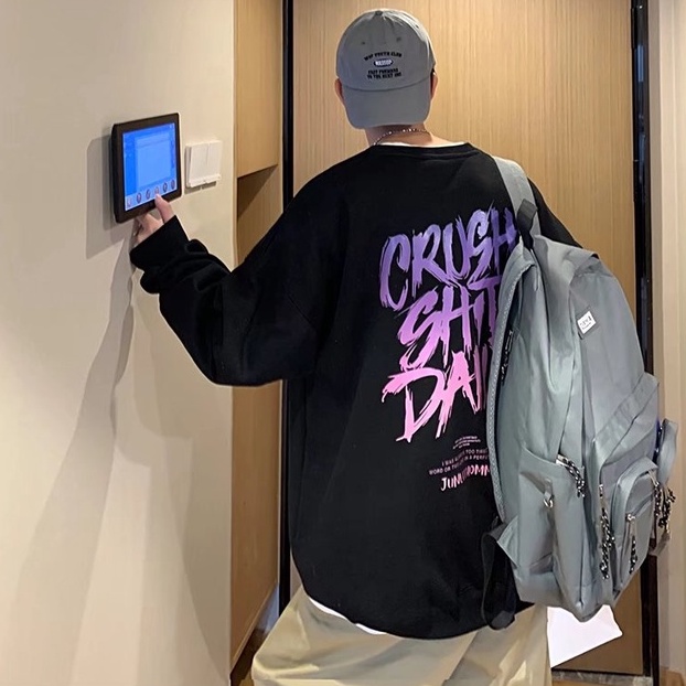 Áo sweater cổ lọ không tay in chữ phong cách Hàn Quốc plus size cho cặp đôi