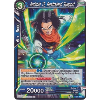 Thẻ bài Dragonball - bản tiếng Anh - Android 17, Restrained Support EB1-19 thumbnail