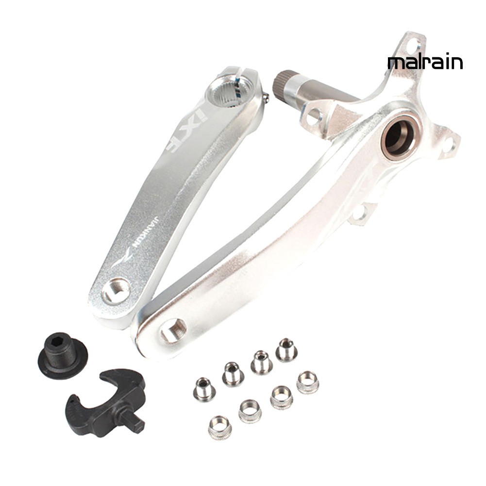 【Mal】BCD104mm Aluminum Alloy Bike Left Right Crankset MTB Mountain Bicycle Crank Set